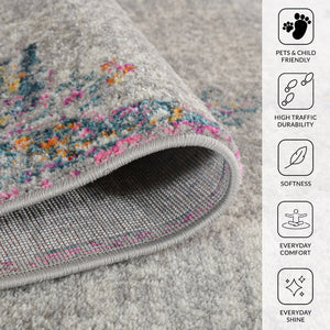 Amer Rugs Montana Moroccan Medallion Power-loom Area Rug - Vibrant Bohemian Design For Stylish Home Décor Pink Polypropylene Mon93305