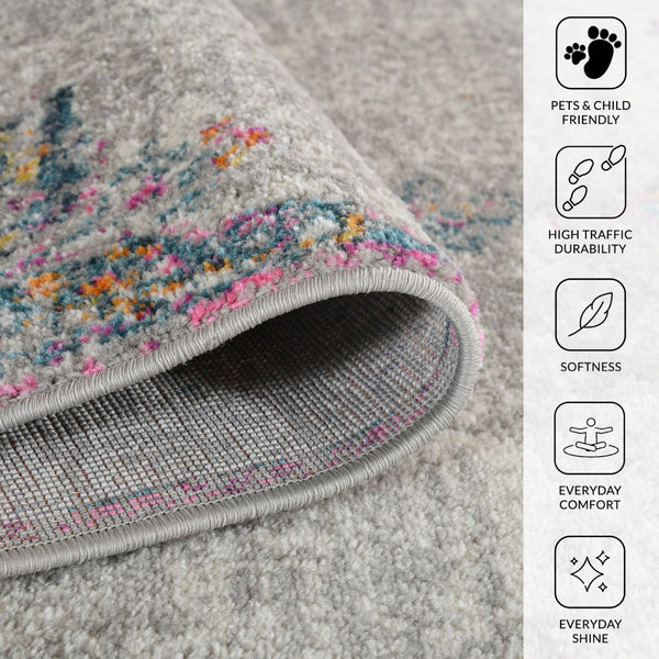 Amer Rugs Montana Moroccan Medallion Power-loom Area Rug - Vibrant Bohemian Design For Stylish Home Décor Pink Polypropylene Mon93305