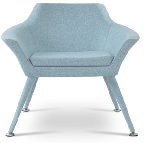 Soho Concept Langham Lounge Armchair - Stylish Steel Frame With Bronze Seat, Durable Upholstery & 10-year Guarantee Blue  Soho-concept-dining-chair-12263