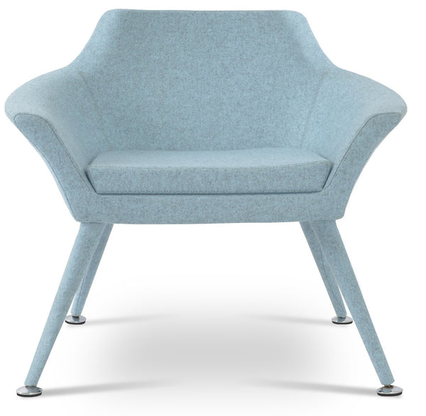 Soho Concept Langham Lounge Armchair - Stylish Steel Frame With Bronze Seat, Durable Upholstery & 10-year Guarantee Blue  Soho-concept-dining-chair-12263