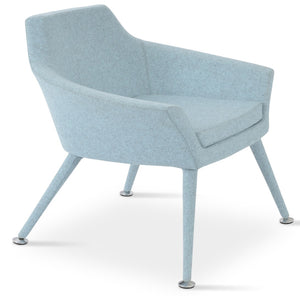 Soho Concept Langham Lounge Armchair - Stylish Steel Frame With Bronze Seat, Durable Upholstery & 10-year Guarantee Blue  Soho-concept-dining-chair-12262
