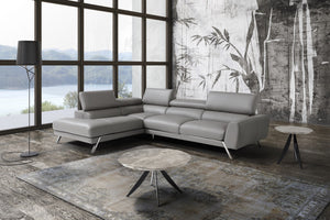 Mood Grey Leather Sectional