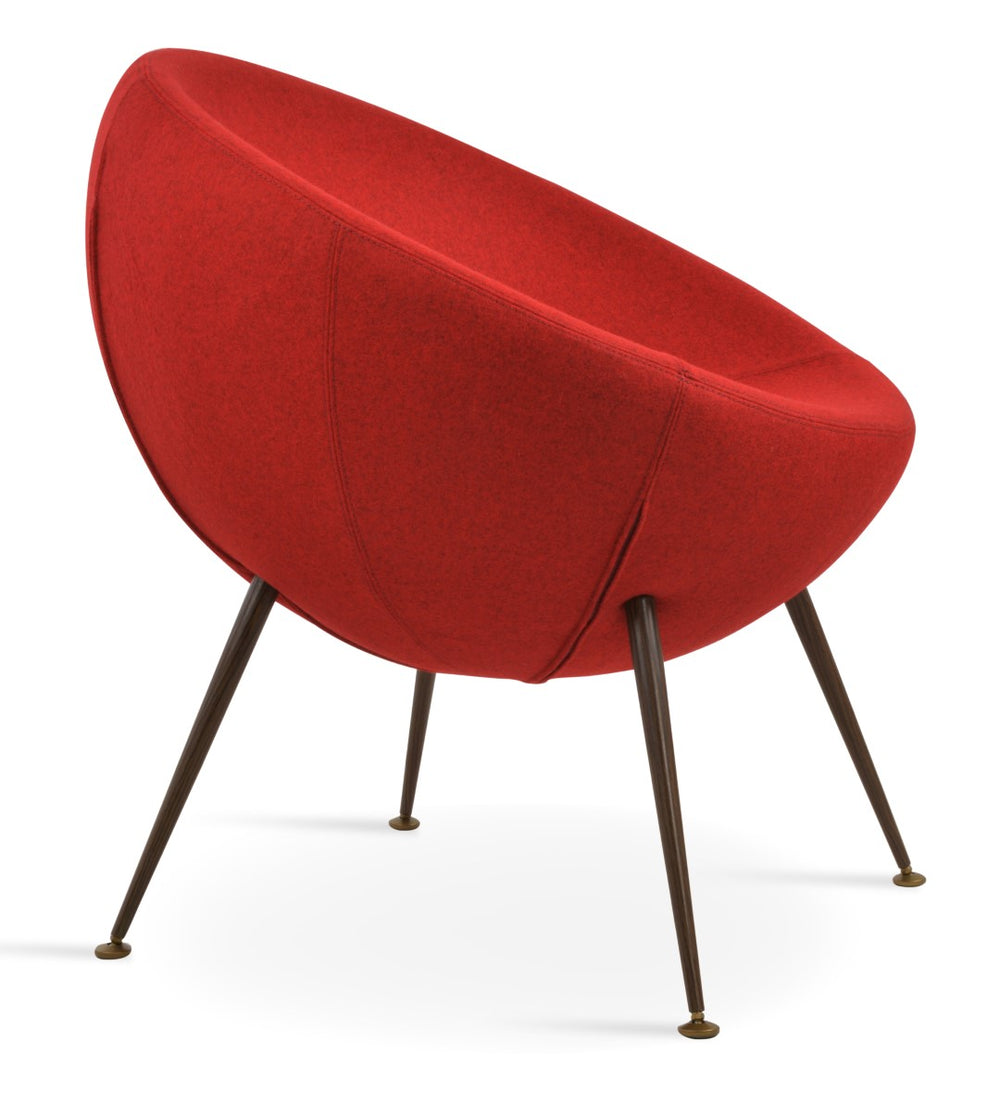 Soho Concept Langham Lounge Armchair - Stylish Black Steel Frame, Premium Upholstery, 10-year Guarantee, Limited Stock! Red  Soho-concept-dining-chair-12264