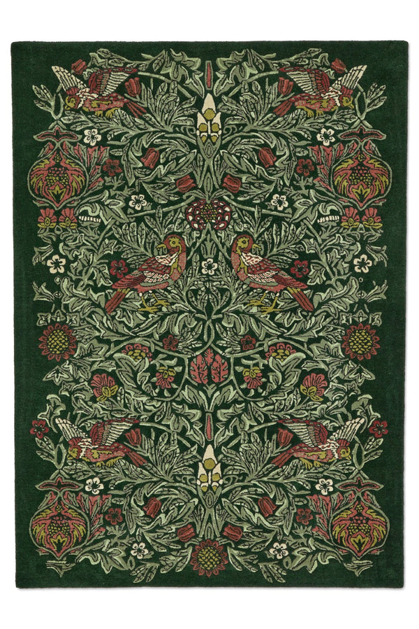 Brink & Campman Morris & Co Bird Green/Red 8'2" x 11'6"