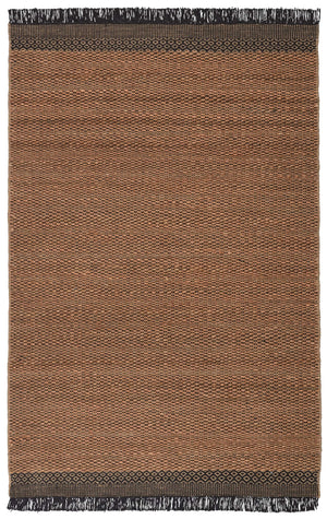 Jaipur Living Jaipur Living Saanvi Handwoven Jute Area Rug Geometric Border Fringe Bohemian Accent Tan 8'X10' RUG146054