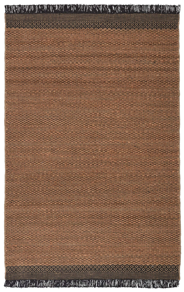 Jaipur Living Jaipur Living Saanvi Handwoven Jute Area Rug Geometric Border Fringe Bohemian Accent Tan 8'X10' RUG146054