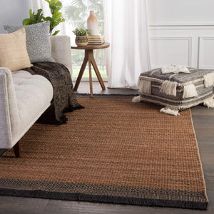 Jaipur Living Jaipur Living Saanvi Handwoven Jute Area Rug Geometric Border Fringe Bohemian Accent Tan 8'X10' RUG146054