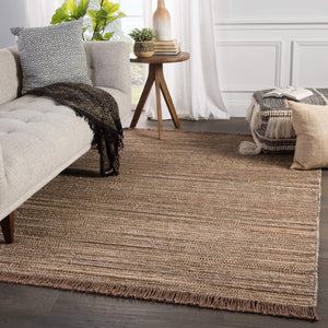 Jaipur Living Jaipur Living Handwoven Jute Area Rug Bohemian Flatweave with Fringe for Room 10' x 14' RUG146093