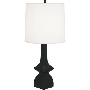 Robert Abbey Matte Obsidian Jasmine Table Lamp Matte Obsidian GLAZED CERAMIC Oyster Linen Shade