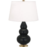 Matte Obsidian Small Triple Gourd Accent Lamp