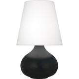 Robert Abbey Matte Obsidian June Accent Lamp Obsidian Glazed Ceramic Oyster Linen Shade