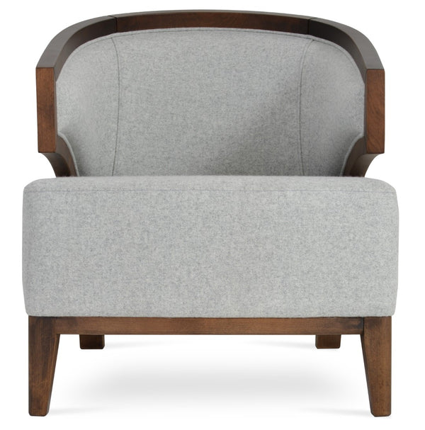 Soho Concept Mostar Armchair In Turquoise & Walnut - Durable Boucle Extra Loop Fabric, 10-year Guarantee! Walnut,Silver  Soho-concept-dining-chair-12277