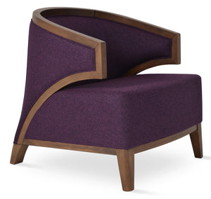 Soho Concept Mostar Armchair In Turquoise & Walnut - Durable Boucle Extra Loop Fabric, 10-year Guarantee! Walnut  Soho-concept-dining-chair-12275