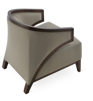 Soho Concept Mostar Armchair – Luxurious Velvet & Boucle Fabric, Walnut Finish, 10-year Guarantee On Comfort! Beige  Soho-concept-dining-chair-12271