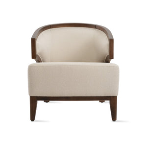Soho Concept Mostar Armchair – Luxurious Velvet & Boucle Fabric, Walnut Finish, 10-year Guarantee On Comfort! Walnut,White  Soho-concept-dining-chair-13243