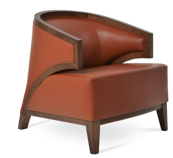 Soho Concept Mostar Armchair – Luxurious Velvet & Boucle Fabric, Walnut Finish, 10-year Guarantee On Comfort! Walnut  Soho-concept-dining-chair-12267