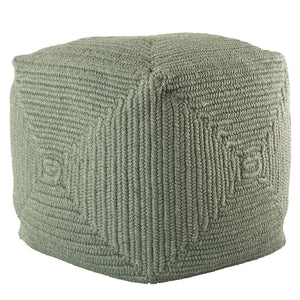 Jaipur Living Jaipur Living Bridgehampton Polypropylene Cylinder Pouf for Indoor Outdoor Modern Spaces Green 18 W x 18 L x 18 H POF100439