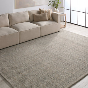 Jaipur Living Monterey Sutton Moy04 Handwoven Handmade 40% Wool 30% Jute 20% Polyester 10% Viscose Solids Solid Indoor Rug Tan, Gray 40% Wool 30% Jute 20% Polyester 10% Viscose, 100% Cotton Rug158249