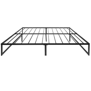 English Elm Bentley Universal 14 Inch Metal Platform Bed Frame – Stylish, Sturdy Support with Quick Assembly & Storage Black King MP-XU-BD10001-K-BK-GG