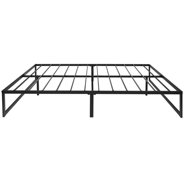 English Elm Bentley Universal 14 Inch Metal Platform Bed Frame – Stylish, Sturdy Support with Quick Assembly & Storage Black Queen MP-XU-BD10001-Q-BK-GG