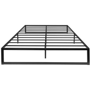 English Elm Bentley Universal 14 Inch Metal Platform Bed Frame – Stylish, Sturdy Support with Quick Assembly & Storage Black Queen MP-XU-BD10001-Q-BK-GG