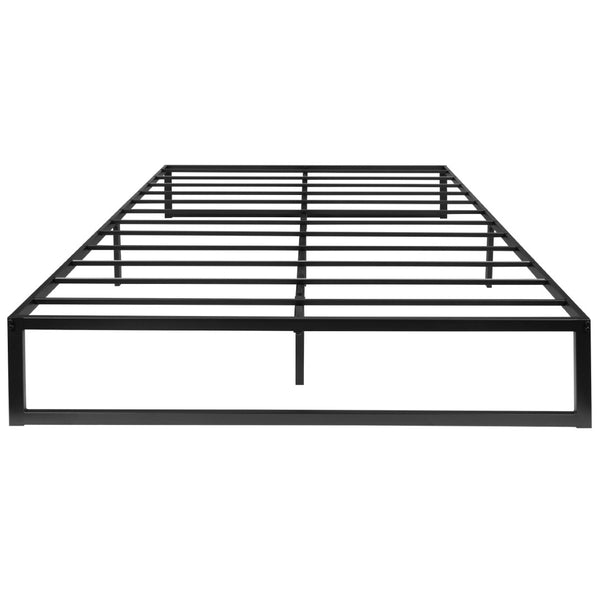 English Elm Bentley Universal 14 Inch Metal Platform Bed Frame – Stylish, Sturdy Support with Quick Assembly & Storage Black Queen MP-XU-BD10001-Q-BK-GG