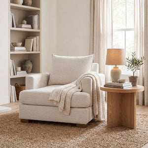 JLA Home Tasha Oversized Lounge Arm Chair with Plush Padded Seat and Solid Wood Legs for Living Rooms MP103-1299