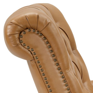 JLA Home Aidan Faux Leather Push Back Recliner with Tufted Rolled and Nailhead Trim MP103-1300