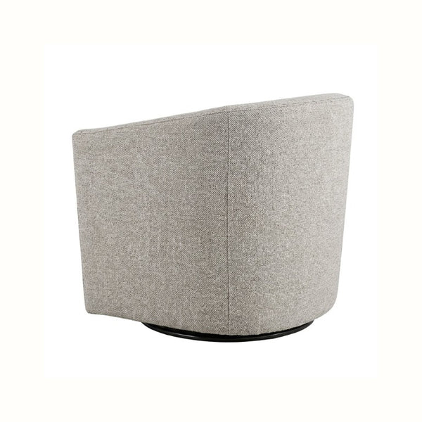 JLA Home Tyler Swivel Barrel Accent Chair with Bronze Nailhead Trim for Living Room Light Grey MP103-1305