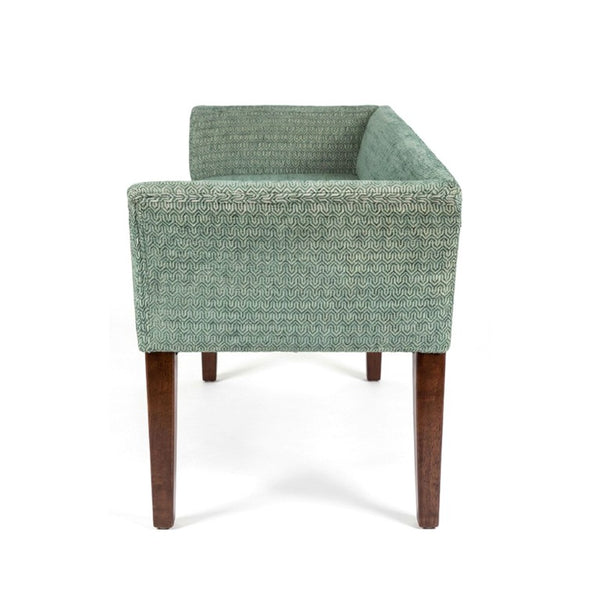 JLA Home Welburn Nailhead Trim Upholstered Bench Formal Entryway or Bedroom Accent Seat Dusty Aqua MP105-1308