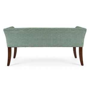 JLA Home Welburn Nailhead Trim Upholstered Bench Formal Entryway or Bedroom Accent Seat Dusty Aqua MP105-1308