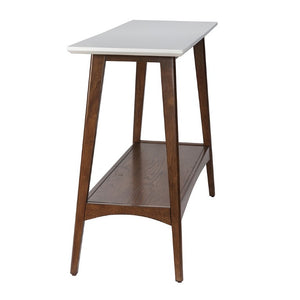 JLA Home Parker Mid-Century Modern Console Table with Two-Tone Rubberwood Frame and Open Shelf MP120-0096