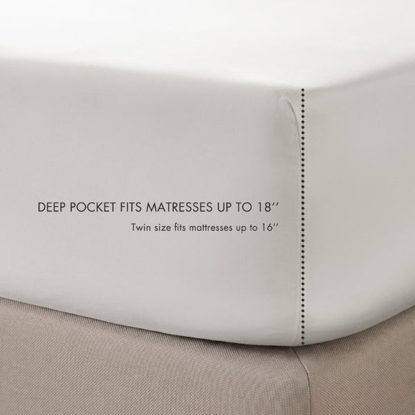 JLA Home Tencel Lyocell Cotton Blend Sheet Set Silky Smooth 300 Thread Breathable Bedding MP20-8990