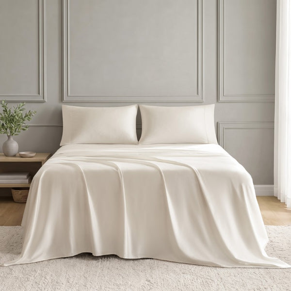 JLA Home Tencel Lyocell Cotton 300 Thread Count Sheet Set Moisture Wicking Soft Bedding MP20-8995