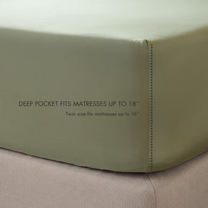 JLA Home Tencel Lyocell Cotton Blend Sheet Set 300 Thread Count Breathable Silky Bedding MP20-9009