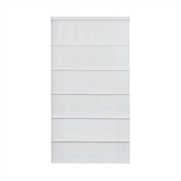 JLA Home Quincy Cordless Blackout Roman Shade Linen-Look Fabric for Bedroom or Nursery Light Grey 28.98 inches MP40-8917
