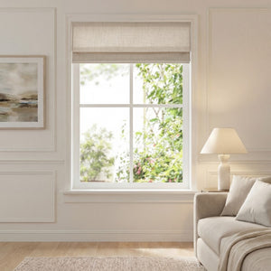 JLA Home Mira Linen Textured Cordless Roman Shade with Thermal Backing for Any Room MP40-9034