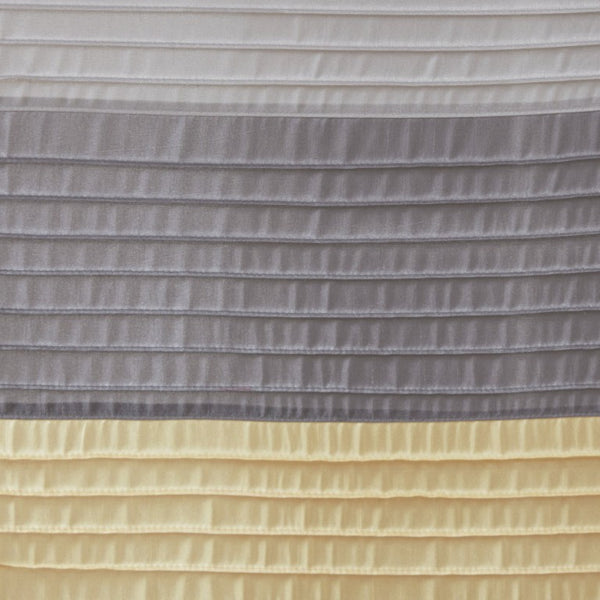 JLA Home Amherst Dupioni Faux Silk Pintuck Shower Curtain with Tailored Panel Design Yellow 72 W x 84 L MP70-8824