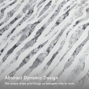 JLA Home Nixon Abstract Marble Stripe Polyester Comforter Set with Shams for Modern Bedrooms MPE10-1215