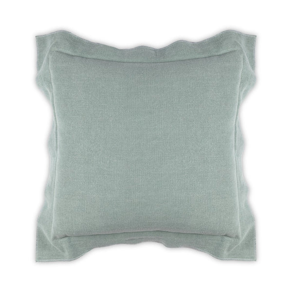 Moss Home Blake - Luxurious Stonewashed Linen Pillow With Zipper Closure For Elegant Home Decor Accents Aqua 100% Linen Mpil-bla-stoaqu-2222