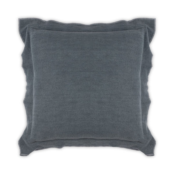 Moss Home Blake - Luxurious Stonewashed Linen Pillow With Zipper Closure For Elegant Home Decor Accents Navy 100% Linen Mpil-bla-stonav-2222