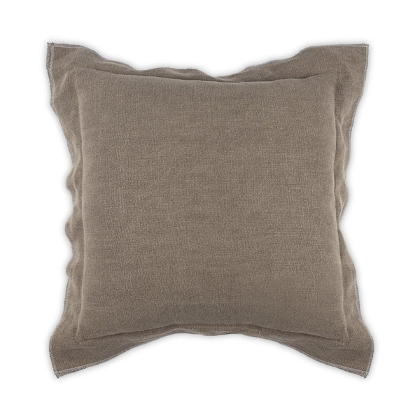 Moss Home Blake - Luxurious Stonewashed Linen Pillow With Zipper Closure For Elegant Home Decor Accents Walnut 100% Linen Mpil-bla-stowal-2222