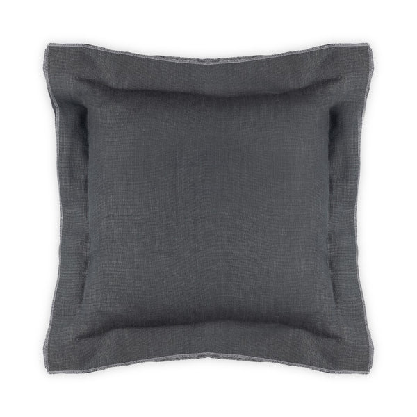 Moss Home Blake - Voyage Pillow With Luxurious 100% Linen Fabric And Stylish Open Flange, Made To Order Gunmetal 100% Linen Mpil-bla-voygun-2222