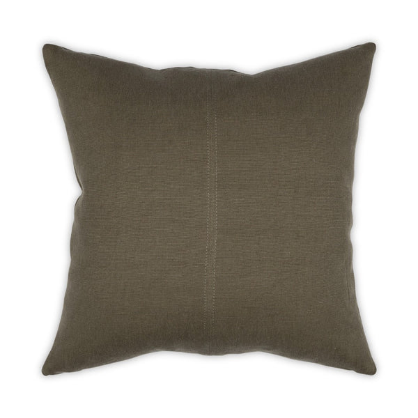 Moss Home Kaiya - Luxurious Made-to-order Pillow With Zipper Closure And Stylish Knife Edge Design Khaki 91% Linen 9% Pa Mpil-kaidubkha-2222
