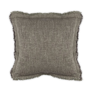 Moss Home Maya - Luxurious 100% Linen Pillow With Frayed Edges, Zipper Closure, Custom Made For You! Metal 100% Linen Mpil-maycalmet-2222