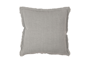 Moss Home Maya - Luxurious Stonewashed Linen Pillow With Frayed Edges, Perfect For Chic Home Décor Ash 100% Linen Mpil-maystoash-2222