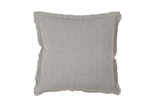 Moss Home Maya - Luxurious Stonewashed Linen Pillow With Frayed Edges, Perfect For Chic Home Décor Ash 100% Linen Mpil-maystoash-2222