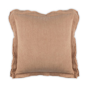 Moss Home Maya - Luxurious Stonewashed Linen Pillow With Frayed Edges, Perfect For Chic Home Décor Desert 100% Linen Mpil-maystodes-2222