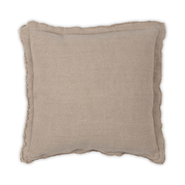 Moss Home Maya - Luxurious Stonewashed Linen Pillow With Frayed Edges, Perfect For Chic Home Décor Flax 100% Linen Mpil-maystofla-2222