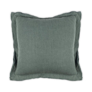 Moss Home Maya - Luxurious Stonewashed Linen Pillow With Frayed Edges, Perfect For Chic Home Décor Jade 100% Linen Mpil-maystojad-2222
